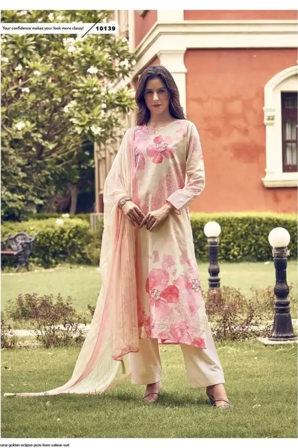 Celestial Luxe Unstitched Linen Palazzo Ensemble