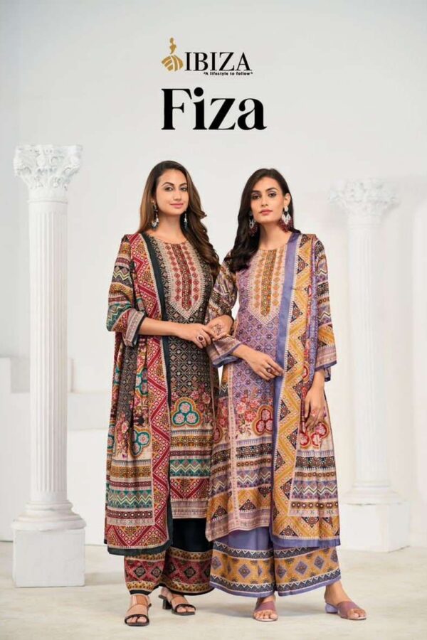 Premium Embroidered Lawn Cotton Dress Material with Chiffon Dupatta